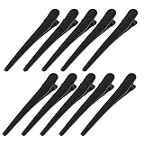 uxcell® Metal Single Prong DIY Hairstyle Alligator Hair Clip 3.1 Inch Long 10 Pcs Black