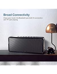 DOSS SoundBox XL altavoces inalámbricos, sistema de altavoces para hogar inalámbricos, doble conductor con subwoofer de 12W, sonido HD de 20W, bajo resonante, larga duración de la batería para Echo Dot, iPhone, Samsung, iPad, Tablet, ideas de regalo