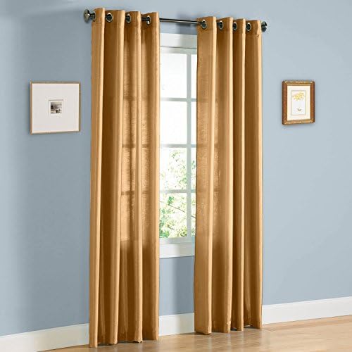United Linens 2 piece window curtains… (38x84, Gold)