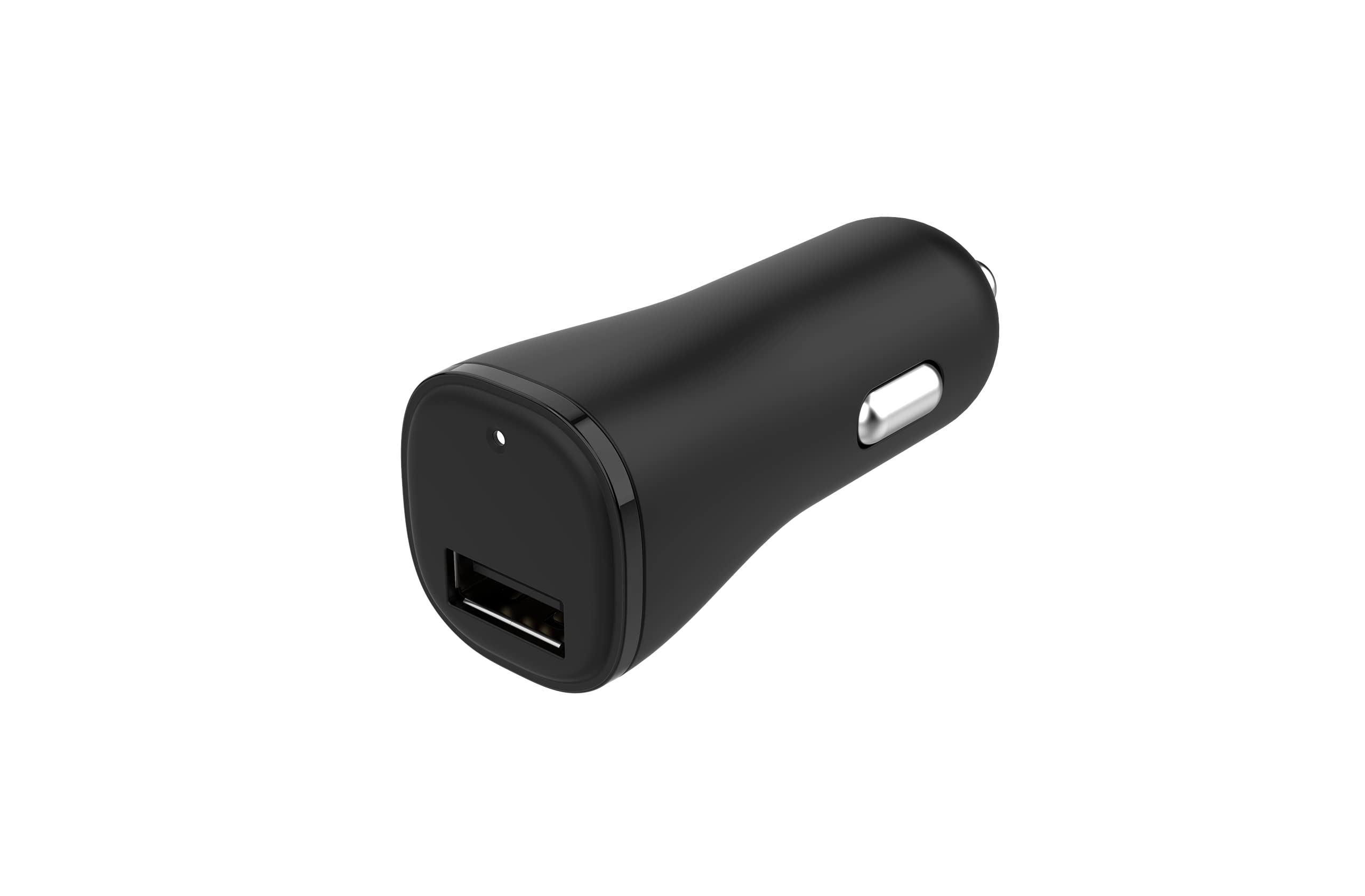 Fresh Connect | In Car Charger with 1 USB A Port | 2.4A | Black | 1m Micro USB Cable included | Other USB A cables can be used