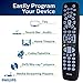 Philips Backlit Universal Remote Control, Works for Samsung, Vizio, TCL, HiSense, Sony, RCA, Panasonic, Roku, Apple TV, Smart TVs, Streaming Players, Blu-Ray, DVD, 8-Device, Black, SRP9488C/27