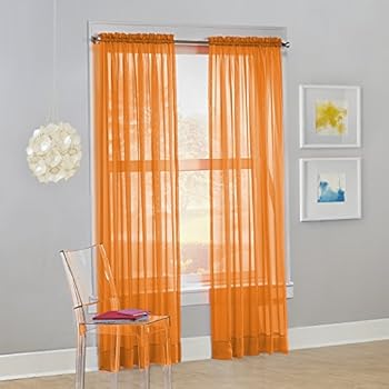 No. 918 Calypso Sheer Voile Rod Pocket Curtain Panel, 59