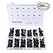Hilitchi 200pcs Automotive Black Nylon Push Type Retainer Assortment Kit for Toyota GM Ford Honda Peugeot Chrysler (200pcs)