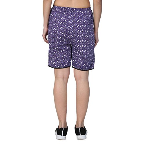 af affair purple cotton check shorts for girls & womens