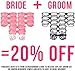 Bridal Bachelorette Party Favors - Wedding Kit - Bride & Bridesmaid Party Sunglasses - Set of 6 Pairs - Go Selfie Crazy - Themed Novelty Glasses for Memorable Moments & Fun Photos (9pc Set, Pink)