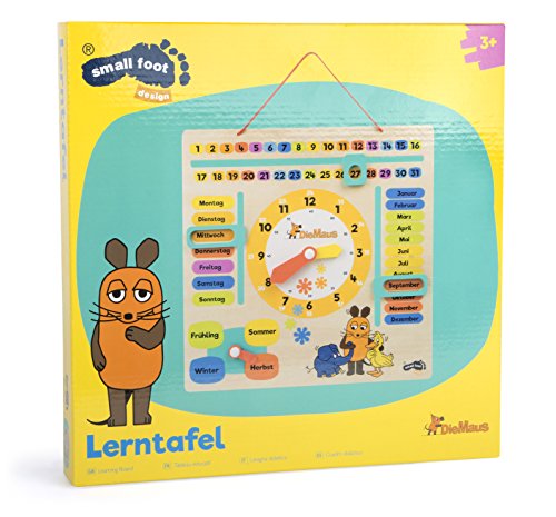 small foot Die Maus Lernuhr mit Kalender aus Holz, erklärt Datum, Jahreszeit und Uhrzeit, für Kinder ab 3 Jahren, 10496 – Bild 3