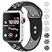 Booyi Sport Band for Apple Watch 38mm 40mm 42mm 44mm, Sport Bands Soft Silicone Wristband Replacement Compatible for iWatch Apple Watch Series 4,3,2,1 Nike+,Sport,Edition-S/M M/L