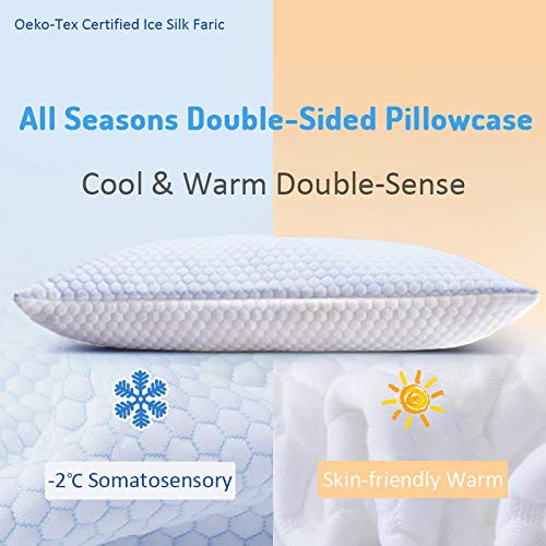 ZPECC Toddler Cooling Pillow Case for Sleeping, Breathable Soft Ice Silk Pillowcase for Night Sweats and Hot Flashes, Q-Max 0.4 Cooling Cover With Hidden Zipper, Machine Washable, Toddler 14\