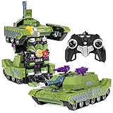 Best Choice Products Toy Transformer RC Robot Tank Remote Control Car w/ USB Charger (Green)