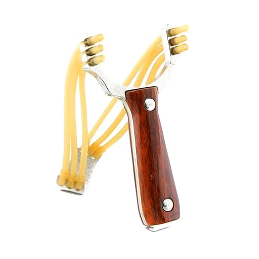 HONGCI Red Wood Alloy Outdoor-Jagd-Katapult-Spielzeug (im Lieferumfang enthalten: Red Wood Alloy Jagd-Schleuder + Gummibänder