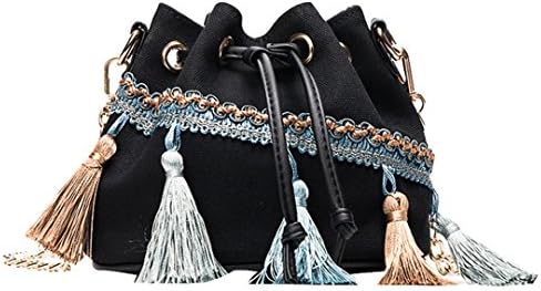 Felice Women Girls Mini Crossbody Bag Suede like Tassel Hobo Shoulder Bags with Colorful Wide Strap