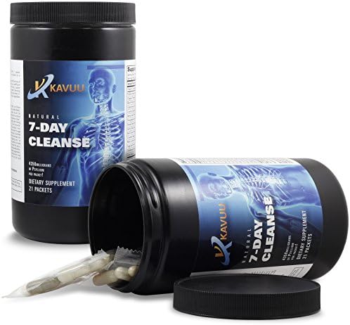 7 Day Colon Cleanse - Kavuu "Rapid Packs" New Natural Detox Formula w/ High Potency Organic Flaxseed Oil, Cape Aloe, Black Walnut & More - 21 Pre Packaged Packs (10 Caps, 2 Softgells Per Pk)