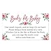 Floral Baby Shower Bring a Book Insert - 50 Count