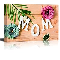 Canvas Wall Art Mother's Day Theme Canvas Prints Home Artwork Decoration for Living Room Bedroom - 12x18 inches