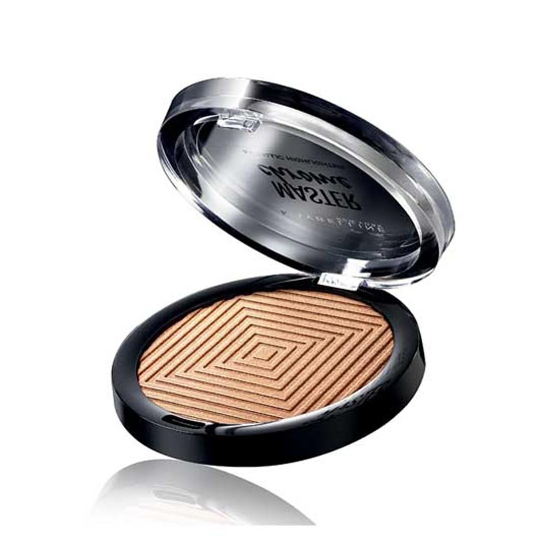 MAYBELLINE Master Chrome Metallic Highlighter Powder Makeup, Molten Gold, 1 Count