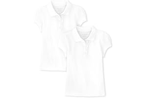 The Children's Place Girls Short Sleeve Ruffle Pique Polo,multipacksShirt