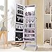 Shelving Solutions Jewelry Cabinet Armoire, Mirrored Jewelry Armoire with Stand, White
