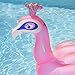 Aqua Oversized 6 Foot, Princess Peacock, 4 Mode, 16-Color LED Light-Up, Ride On, Inflatable Pool Float Lounge