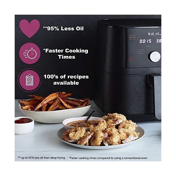 Instant Vortex 4-in-1 Digital Air Fryer, Health Air Fryer, Bake, Roast and Reheat, 1700W of Power – 5.7 Litre