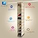Ziz Home Hanging Shoe Organizer for Closet, 10 Shelf, Tough Fabric 12”x6”x47” | Closet Shoe Organizer Hanging | Shoe Storage Hanging Shoe Holder | Shoes Sorter Shelves Rack Hanger (Beige)