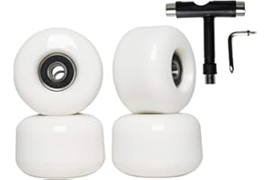 FREEDARE Skateboard Wheels and Bearings Set 54mm Street Wheels Skateboard Tricks (Set of 4)