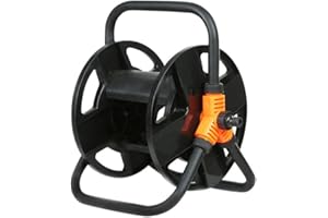 Water Pipe Storage Rack, Hose Reel Storage Rack, Garden Hose Reel Cart, Freestanding Arm Hose Reel Tool with Crank Handle for