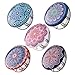 BMC Womens 5 pc Mixed Design Alloy Metal Folding Compact Travel Pocket Beauty Makeup Mirrors - Set 2: Mandala
