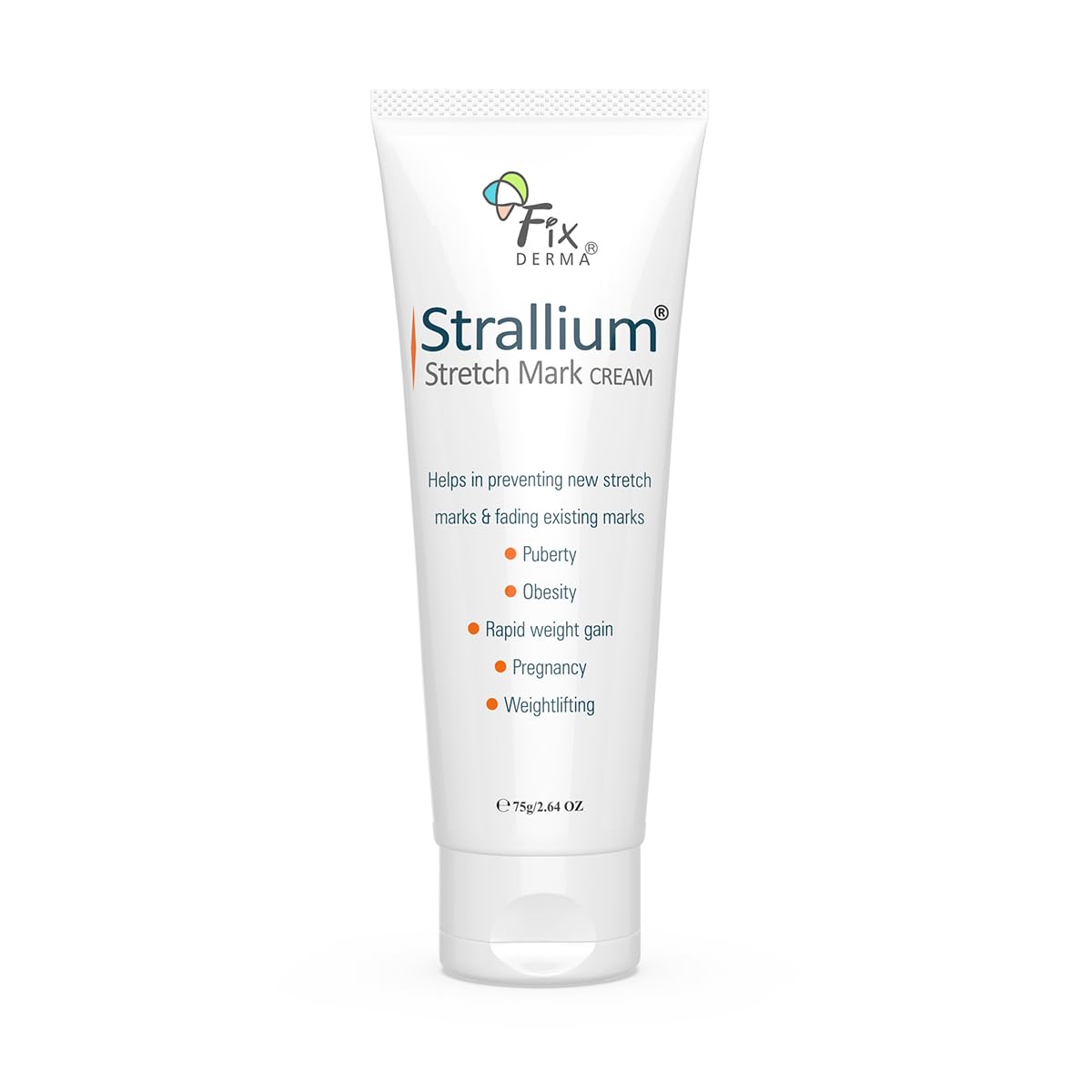 Fixderma Strallium Anti Stretch Mark Cream with 10% Aloe Vera Gel | Stretch Mark Cream | Stretch Mark Cream for Pregnancy | Stretch Mark Remover - 2.64 Oz