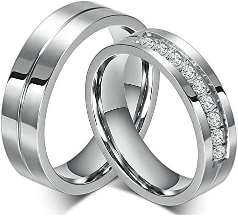 fashionlife2018 FashionLife Stainless Steel Wedding Ring For Lovers Couples Rings Set Men Women Engagement Promise Rings Free Engraving