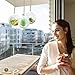 SunGrow 3 Hanging Glass Terrariums by Spherical Air Plant Orb, Handmade, Heat-Resistant Glass, Create Refreshing Atmosphere in Terrace Garden