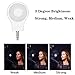 Efanr Portable Mini 8 LED Dimmable Selfie Light Cellphone Camera Flash Fill-in Light Pocket Spotlight Photo Video Light Lamp for iPhone Samsung HTC Nokia iPad Other Smartphones Tablets (White)
