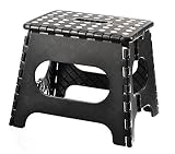Home-it Super quality Folding Step Stool great for kids and adults 9 Inches. Black, holds up to 300 LBS ()