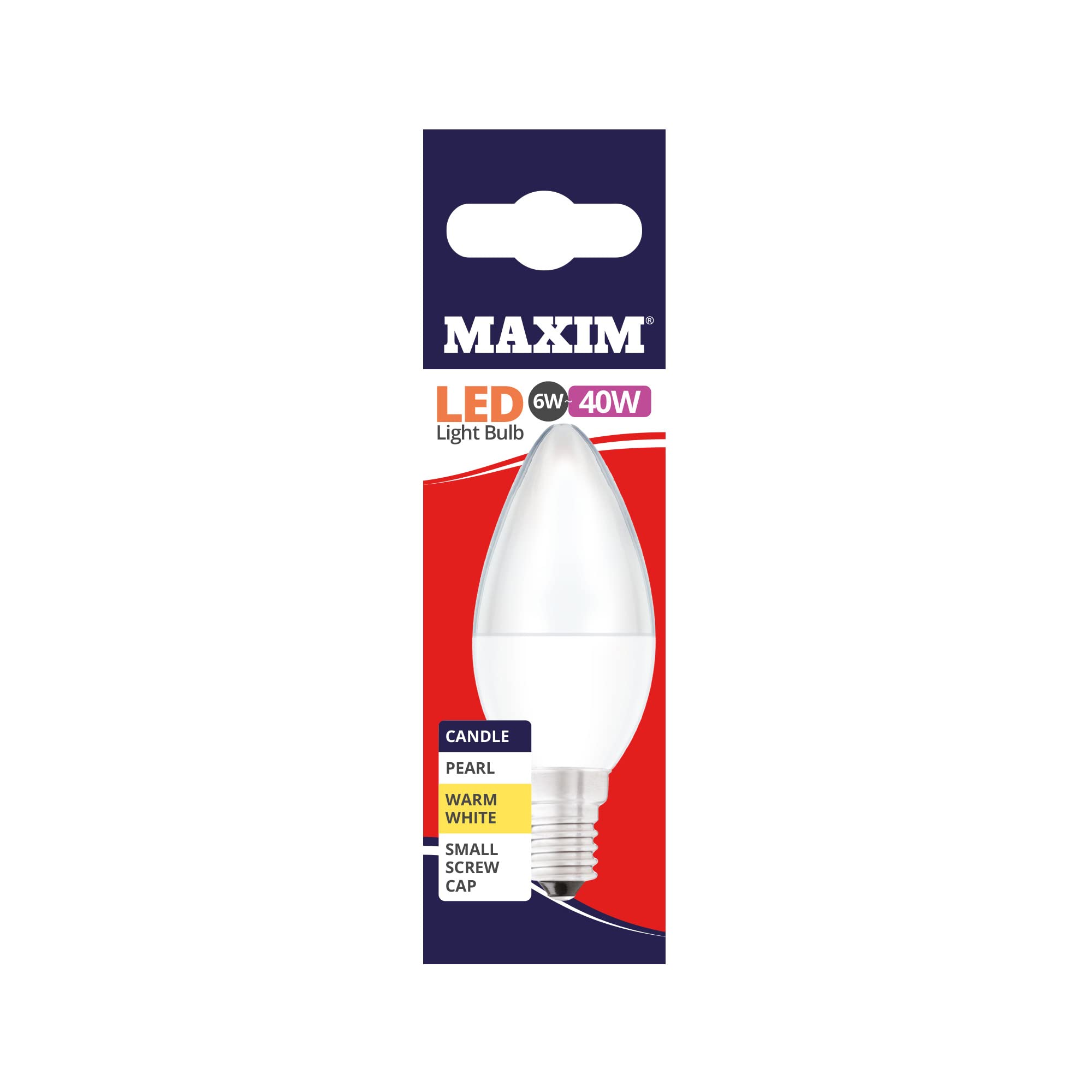 kenable [10 Pack] Maxim LED 6W (40 Watts) Warm White SES E14 Candle Light Bulb 009780