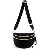 URSKYTOUS Checkered Crossbody Bags for Women Nylon Bum Bag Spacious Trendy Fanny Pack Large Sling Bags with Adjustable Strap