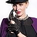 MATSU Wild fashion Women Half palm Full Fingers Short Driving Cycling Leather Gloves (Nylon/unliend) M9248