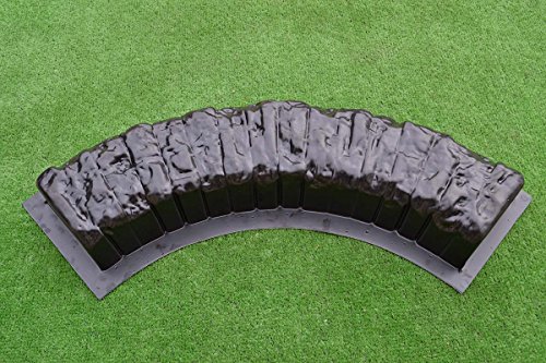 2 pcs ROUND EDGE STONE CONCRETE MOLDS Log Edging Border Mould ABS Plastic #BR11