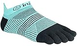 Injinji Women's Run Lightweight No Show Coolmax Xtra Socks, Dark Mint, X-Small/Small