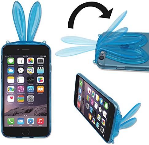 iPhone 6s / 6 Bunny TPU Case, Protective iPhone6 / 6 s Ultra Thin Jelly Gel Case, Soft Rabbit Case (Blue)