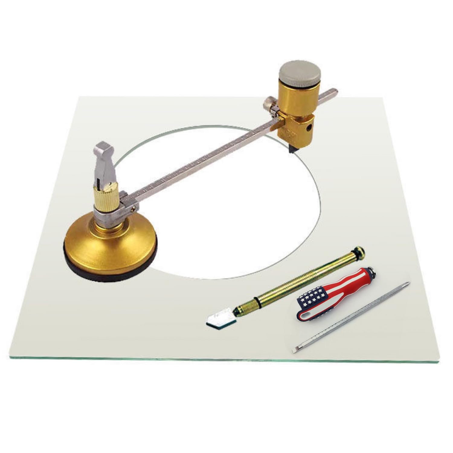 Circular Glass Cutter Circle Cutting Tool 40cm / 16-inch Diameter Adjustable