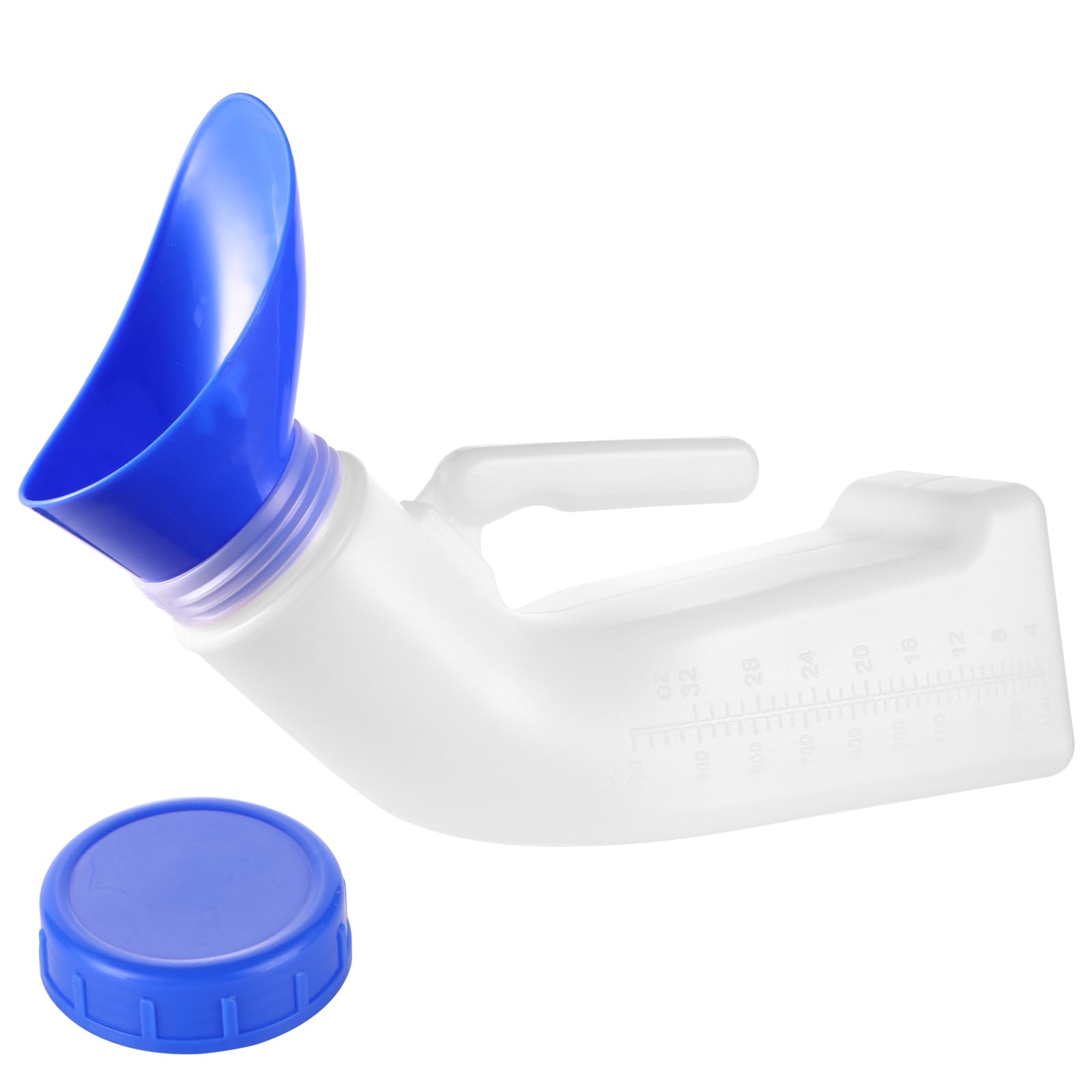 Unisex Urinals Urine Bottles for Men and Women Portable Emergency Urinal Toilet with Lid & Accessory Funnel Spill Proof for Car, Travel, Elderly & Incontinence 1 Pack 1200ML