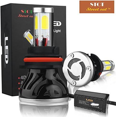 9004 (Hi/Lo) LED Headlight Bulbs Conversion Kit All-in-one 40W 4000LM (x2) 6000K Daylight with Rainproof Driver(BY Street Cat)