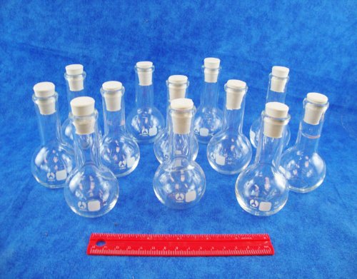 Boiling Flasks with Stoppers, 50ml, Pack of 12