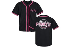 ZXCVB Men's Next Friday Pinky's Record Movie 90s Hip Hop Stitched Sports Fan Baseball Jersey Clothing for Party Black Pink
