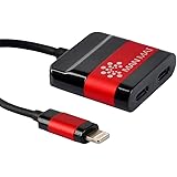 MANMAI Lightning iPhone 7 Adapter & Splitter, Hidoremi Double Lightning Headphone Audio & Charge for iPhone 7 / 7 Plus and Sync Data Compatible for iOS 10.3