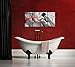 LevvArts - 4 Piece Canvas Print Wall Art Grey and Red Woman Painting Artwork Stretched and Framed Ready to Hang Modern Sexy Poster Bedroom Bathroom Decoration 12