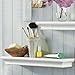 Traditional Wall Shelf Ledge Set Crown Molding Design Set of 3 (White)