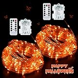 JMEXSUSS 2 Pack Orange Rope Lights Battery Operated