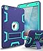 XIQI Compatible with New 2018 Case, Case Three Layer Kickstand Armor Defender Heavy Duty Shock-Absorption Rugged Hybrid Protective Case for Apple Release,Navy Blue Green