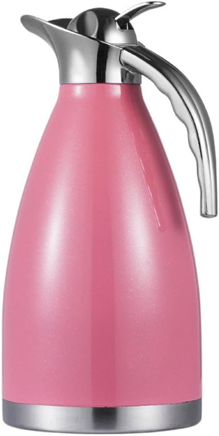 Haosen Stainless Steel Insulated Vacuum Thermal Jug 1.5 Litre, Double-wall Sealed Heat Preservation Coffee Thermo Pot (Pink)