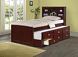Donco Kids 250-TCP Bookcase Captains Trundle Bed